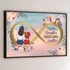 Linked For Life, Bonded By Love - Family Personalized Custom Horizontal Poster - Mother's Day, Gift For Mom, Daughter