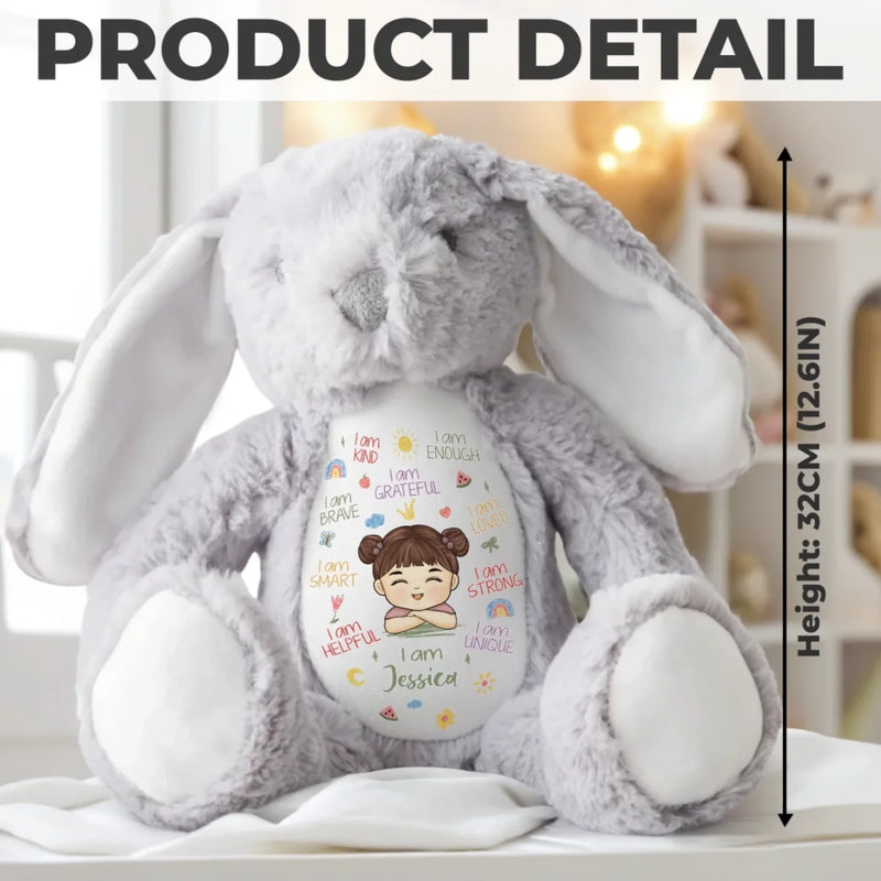 I Am Kind, I Am Loved - Family Personalized Custom Easter Bunny Plush - Gift For Family Members