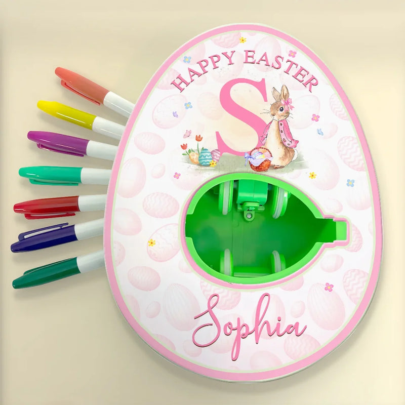 Eggstra Special for You - Family Personalized Custom Easter Egg Decorating Kit, Egg Spinner Machine With Markers - Easter Gift For Family Members