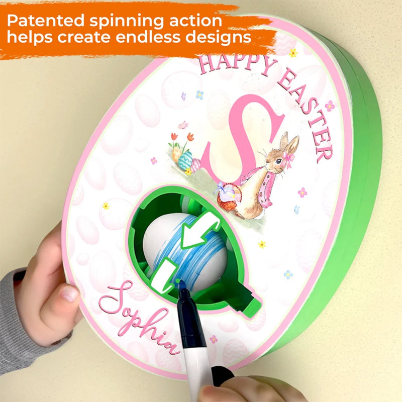 Eggstra Special for You - Family Personalized Custom Easter Egg Decorating Kit, Egg Spinner Machine With Markers - Easter Gift For Family Members