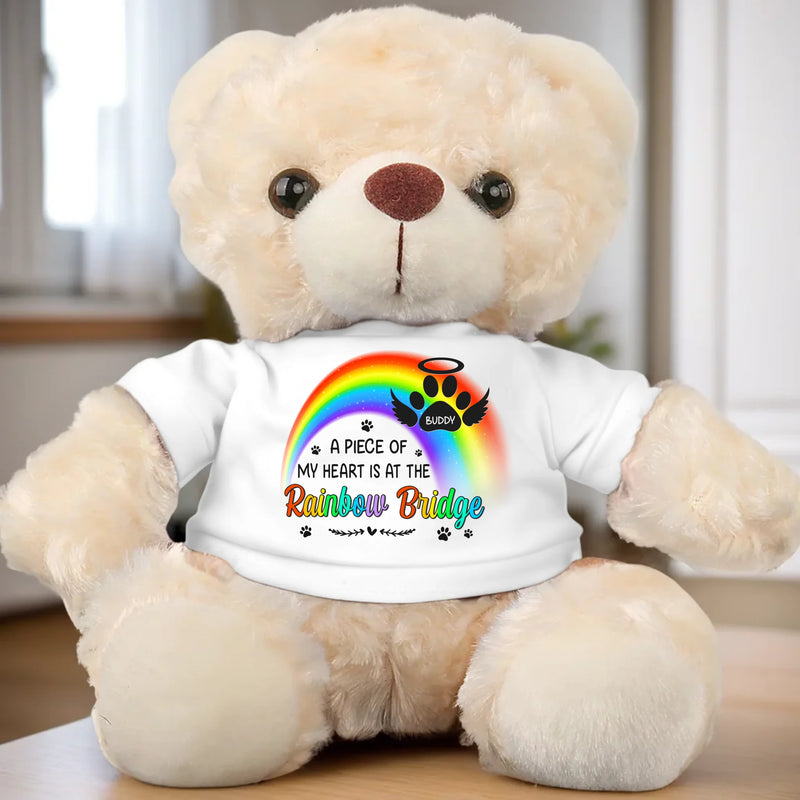 Love Lives On In Every Hug - Memorial Personalized Custom Teddy Bear Plush - Sympathy Gift For Pet Owners, Pet Lovers