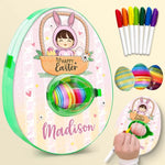 A Bunny’s Love For Easter - Family Personalized Custom Easter Egg Decorating Kit, Egg Spinner Machine With Markers - Easter Gift For Family