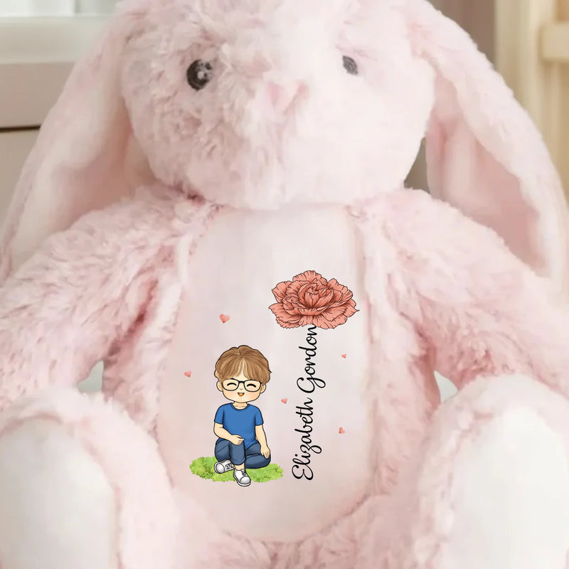 Joy Is In The Little Things - Family Personalized Custom Easter Bunny Plush - Gift For Family Members