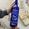 A Soul At Peace, A Love That Never Ends - Memorial Personalized Custom Blue Bottle Lamp - Sympathy Gift For Family Members