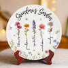 Where Every Petal Tells A Story - Family Personalized Custom Ceramic Plate - Mother's Day, Gift For Mom, Grandma