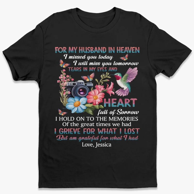 Each Tear Holds A Memory Of You - Memorial Personalized Custom Unisex T-shirt, Premium T-shirt, Hoodie - Sympathy Gift For Family Members