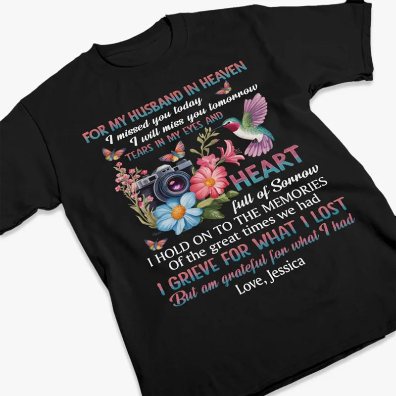 Each Tear Holds A Memory Of You - Memorial Personalized Custom Unisex T-shirt, Premium T-shirt, Hoodie - Sympathy Gift For Family Members