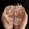 Cherish The Love That Grows With Family - Family Personalized Custom 3D Crystal Heart Shaped - Mother's Day, Gift For Mom, Grandma