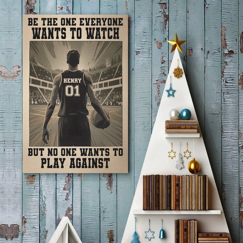 Play Hard, Stand Tall, Win Big - Personalized Custom Vertical Poster - Gift For Sport Lovers, Sport Players