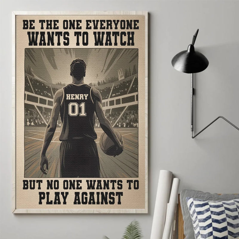 Play Hard, Stand Tall, Win Big - Personalized Custom Vertical Poster - Gift For Sport Lovers, Sport Players