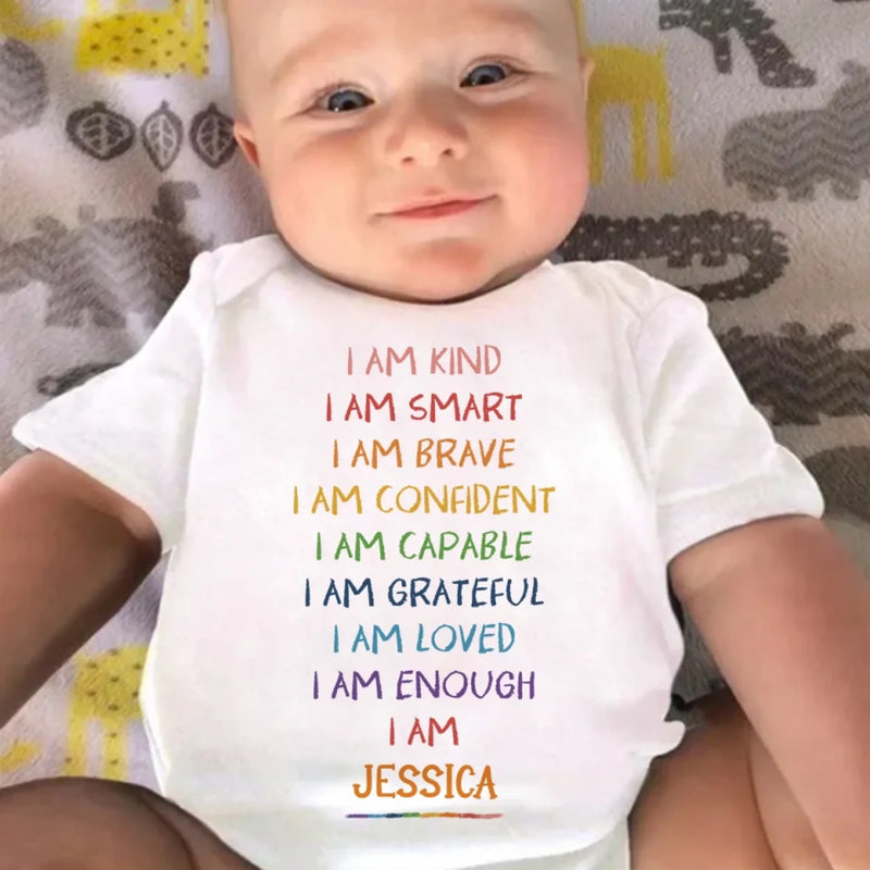 Born To Shine, Born To Love - Family Personalized Custom Baby Onesie - Gift For Baby Kids, Newborn Baby