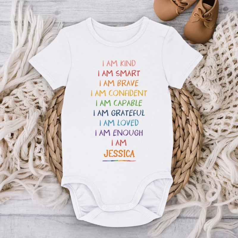 Born To Shine, Born To Love - Family Personalized Custom Baby Onesie - Gift For Baby Kids, Newborn Baby