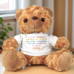 A Hug Full Of Affirmations - Family Personalized Custom Teddy Bear Plush - Gift For Kids, Baby