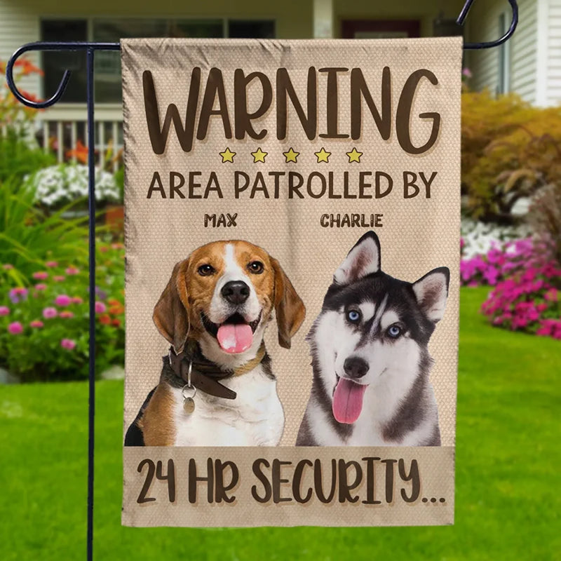 Custom Photo Our Security Team Requires Belly Rubs - Dog & Cat Personalized Custom Flag - Gift For Pet Owners, Pet Lovers