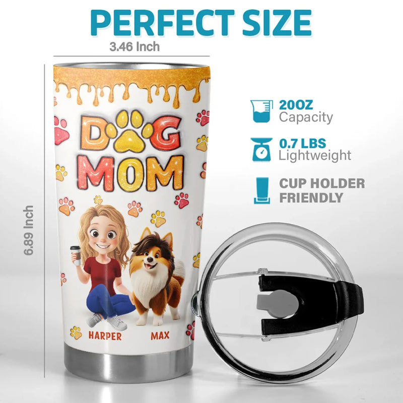 Fur Babies, Forever - Dog Personalized Custom 3D Inflated Effect Printed Tumbler - Gift For Pet Owners, Pet Lovers