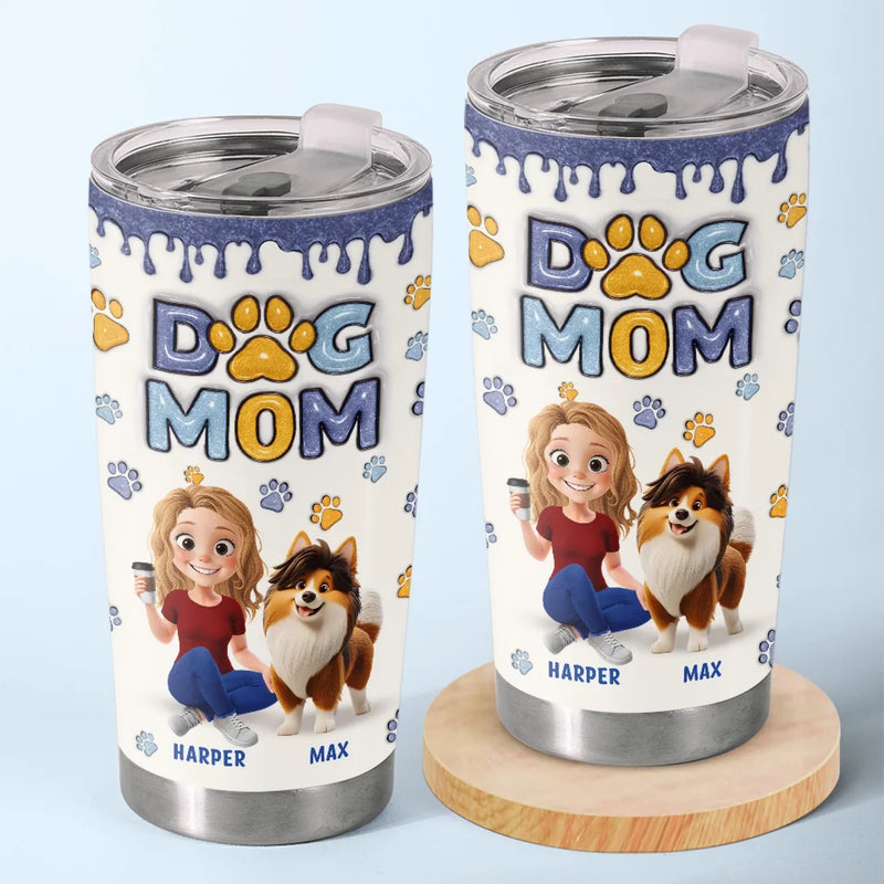 My Dog, My Best Friend - Dog Personalized Custom 3D Inflated Effect Printed Tumbler - Gift For Pet Owners, Pet Lovers