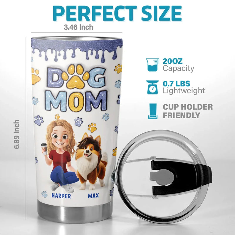 My Dog, My Best Friend - Dog Personalized Custom 3D Inflated Effect Printed Tumbler - Gift For Pet Owners, Pet Lovers