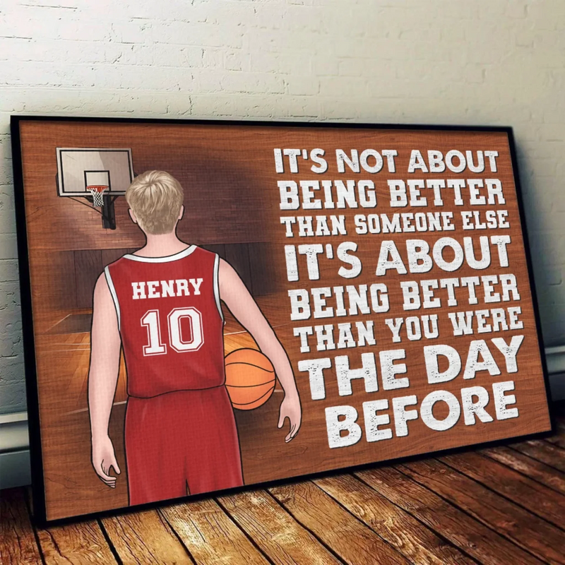 Chase Progress, Not Perfection - Personalized Custom Horizontal Poster - Gift For Sport Lovers, Sport Players