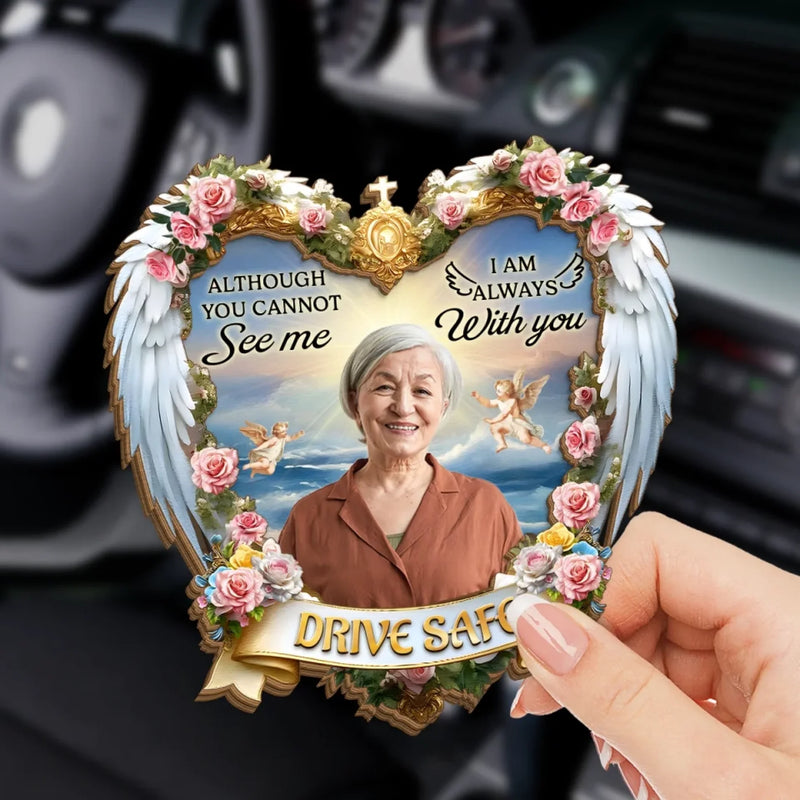 Custom Photo Always Watching Over You - Memorial Personalized Custom Car Visor Clip - Sympathy Gift For Family Members