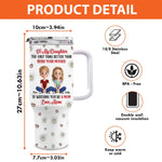 A Bond That Lasts Generations - Family Personalized Custom 3D Inflated Effect Printed 40 Oz Stainless Steel Tumbler With Handle - Mother's Day, Gift For Mom, Daughter, New Moms