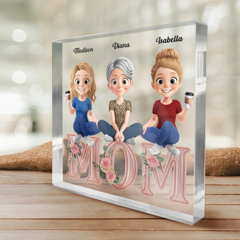 Love That Stands The Test Of Time - Family Personalized Custom Square Shaped Acrylic Plaque - Mother's Day, Gift For Mom, Daughter