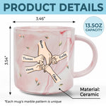 A Grandmother's Love Is Forever And Always - Family Personalized Custom Marble Mug - Mother's Day, Gift For Family
