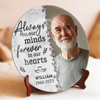 Custom Photo Their Memory Lives On In Us - Memorial Personalized Custom Ceramic Plate - Sympathy Gift For Family Members