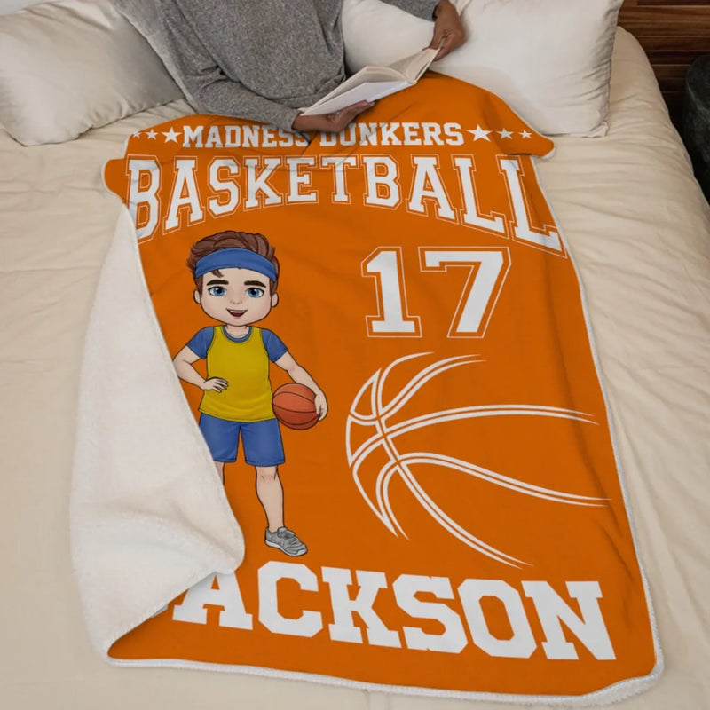 Dream Big, Play Hard - Personalized Custom Blanket - Gift For Sport Lovers, Sport Players