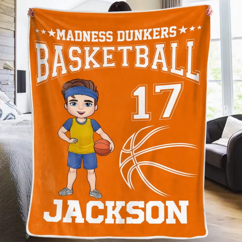 Dream Big, Play Hard - Personalized Custom Blanket - Gift For Sport Lovers, Sport Players