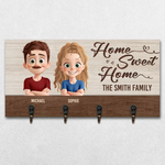 Family Is Our Greatest Blessing - Family Personalized Custom Home Decor Key Hanger, Key Holder - House Warming Gift For Family