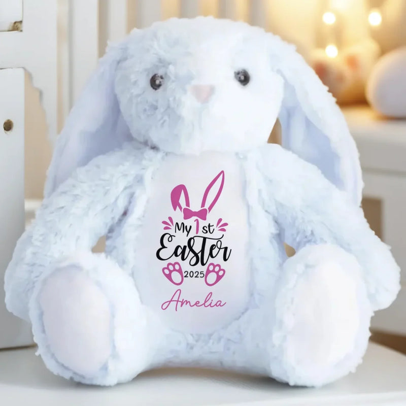 Ears Full Of Joy, Heart Full Of Love - Family Personalized Custom Easter Bunny Plush - Easter Gift For Baby, Kids, New Moms