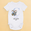 Bunny Kisses And Easter Wishes - Family Personalized Custom Baby Onesie - Easter Gift For Baby Kids, Newborn Baby