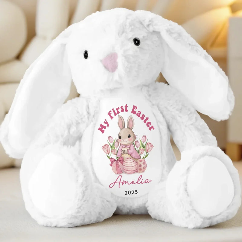 A Bunny Hug From Grandma’s Heart - Family Personalized Custom Easter Bunny Plush - Easter Gift For Baby Kids, Newborn Baby