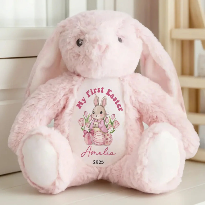 A Bunny Hug From Grandma’s Heart - Family Personalized Custom Easter Bunny Plush - Easter Gift For Baby Kids, Newborn Baby