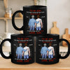 Guiding You, Watching You Grow - Family Personalized Custom Black Mug - Father's Day, Gift For Son