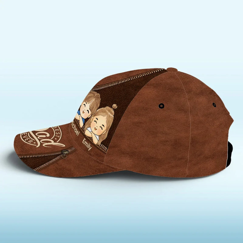 Dad's Crew, Forever - Family Personalized Custom Hat, All Over Print Classic Cap - Gift For Family Members
