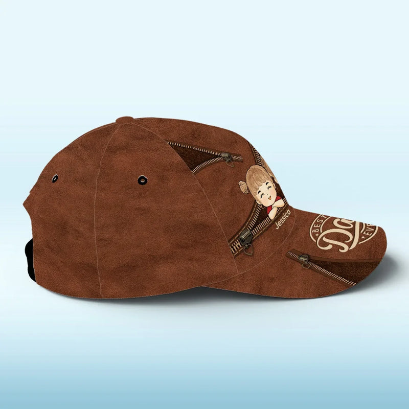 Dad's Crew, Forever - Family Personalized Custom Hat, All Over Print Classic Cap - Gift For Family Members