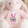Ears Full Of Joy, Heart Full Of Love - Family Personalized Custom Easter Bunny Plush - Easter Gift For Baby Kids, Newborn Baby