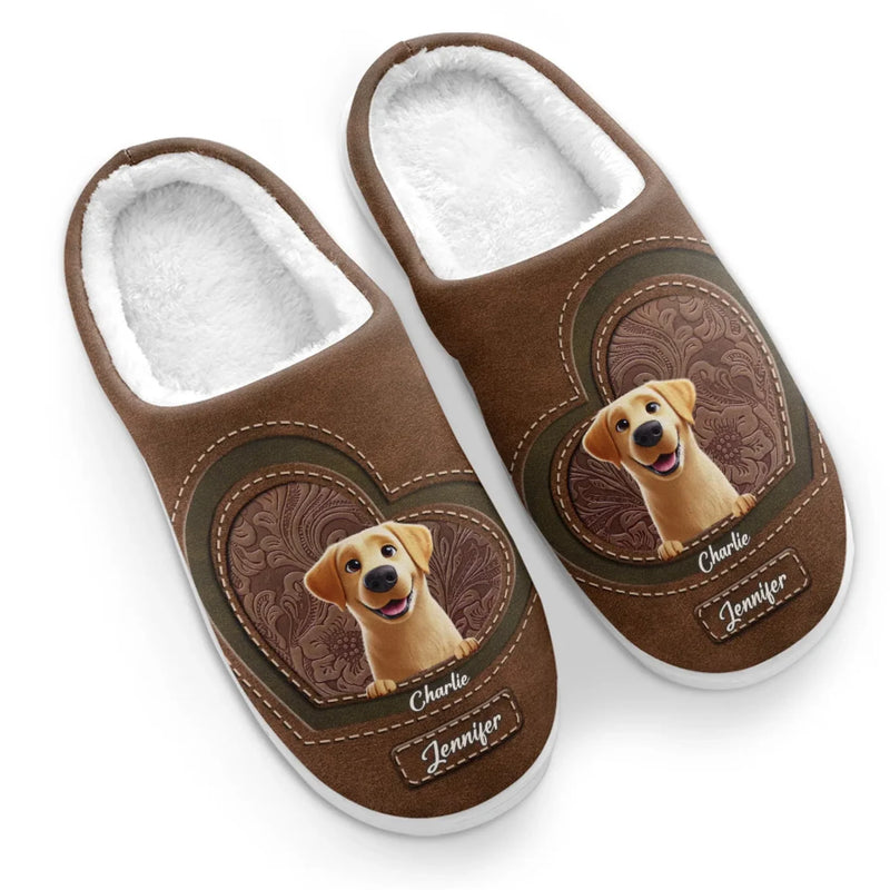 Every Step Filled With Love - Dog & Cat Personalized Custom Fluffy Slippers - Mother's Day, Gift For Pet Owners, Pet Lovers