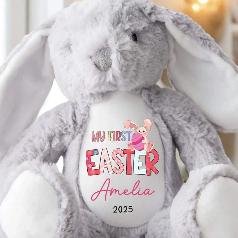 Soft As A Bunny, Sweet As Easter Candy - Family Personalized Custom Easter Bunny Plush - Easter Gift For Baby Kids, Newborn Baby