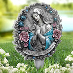 You Are Never Alone - Memorial Personalized Custom Stain Glass Style Acrylic Garden Stake - Sympathy Gift For Family