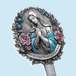 You Are Never Alone - Memorial Personalized Custom Stain Glass Style Acrylic Garden Stake - Sympathy Gift For Family