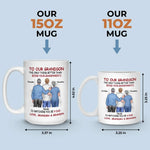 A Bond That Time Can't Break - Family Personalized Custom Mug - Father's Day, Gift For Son, New Dads, Grandson