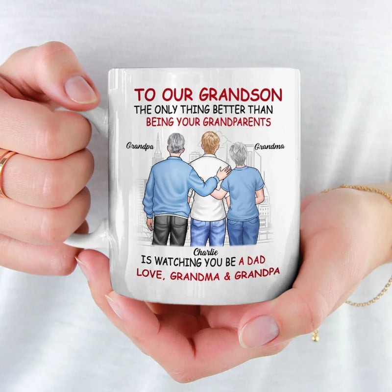 A Bond That Time Can't Break - Family Personalized Custom Mug - Father's Day, Gift For Son