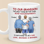 A Bond That Time Can't Break - Family Personalized Custom Mug - Father's Day, Gift For Son, New Dads, Grandson