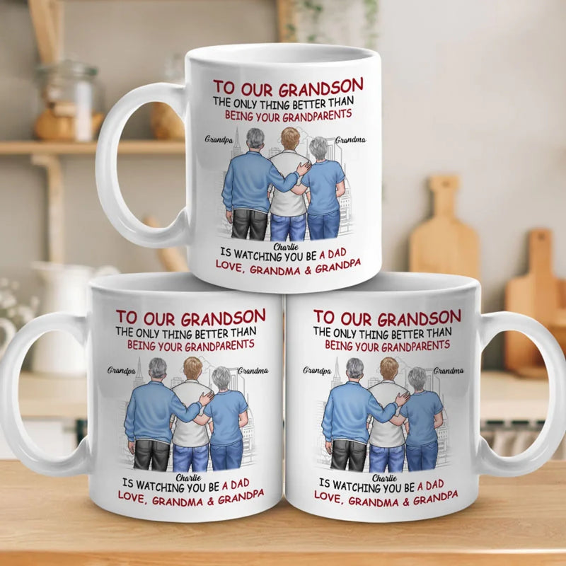 A Bond That Time Can't Break - Family Personalized Custom Mug - Father's Day, Gift For Son