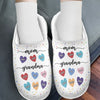 From Grandma To Mom, The Love Never Ends - Family Personalized Custom Fluffy Slippers - Mother's Day, Gift For Mom, Grandma