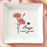 Blooming Into Success - Family Personalized Custom Jewelry Dish - Graduation Gift For Family
