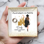 A Sweet Ending To A New Beginning - Family Personalized Custom Full-Print Jewelry Dish - Graduation Gift For Daughter, Sister, Graduate