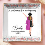 Dream Big, Shine Bright - Family Personalized Custom Full-Print Jewelry Dish - Graduation Gift For Daughters, Sisters, Graduates